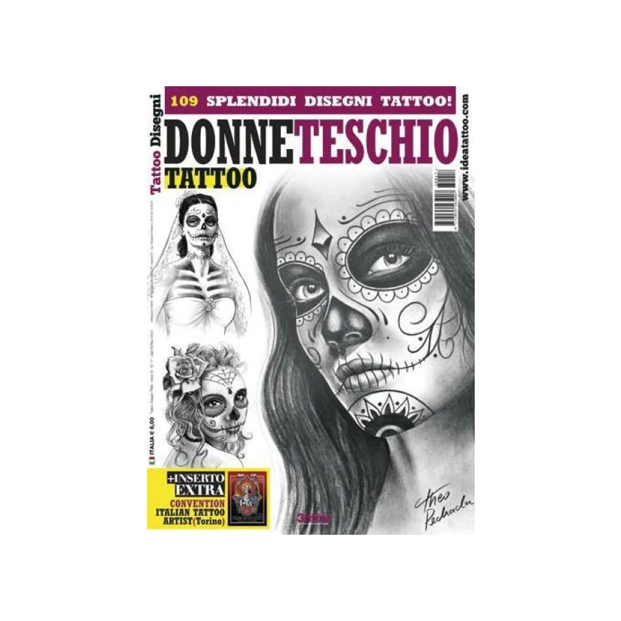 Livre Tattoo - 3ntini - Tattoo Flash Drawings - Donne Teschio 
