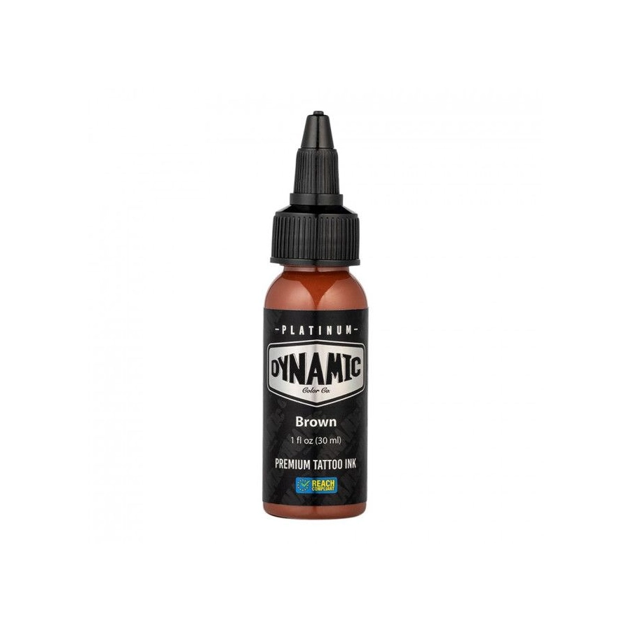 Encre Tattoo Marron - Platinum By Dynamic Brown - Mélange pour le tatouage encre reach 30 ml*