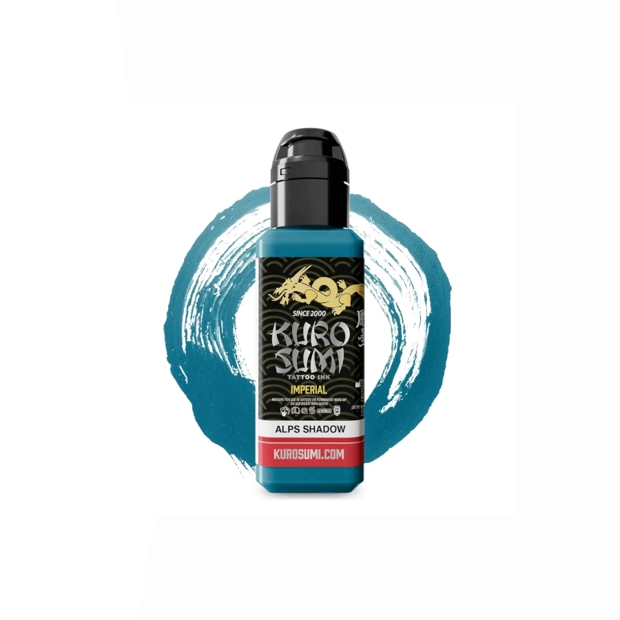 Encre de Tatouage Bleue Kuro Sumi Imperial Alps Shadow V2 – Conforme REACH – Pigment Professionnel Haute Intensité* 