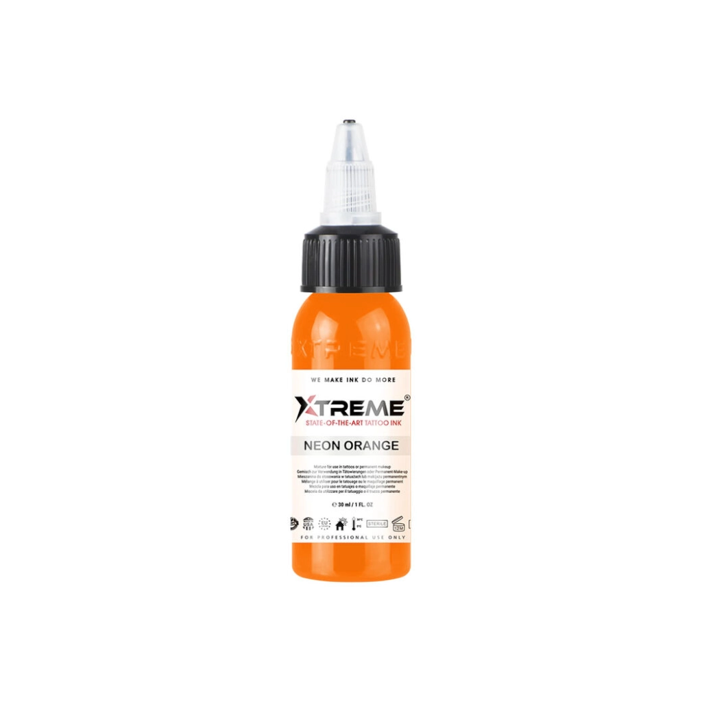 Encre Tattoo Orange - Xtreme Ink Néon Orange - Mélange pour le tatouage encre REACH 30 ml*