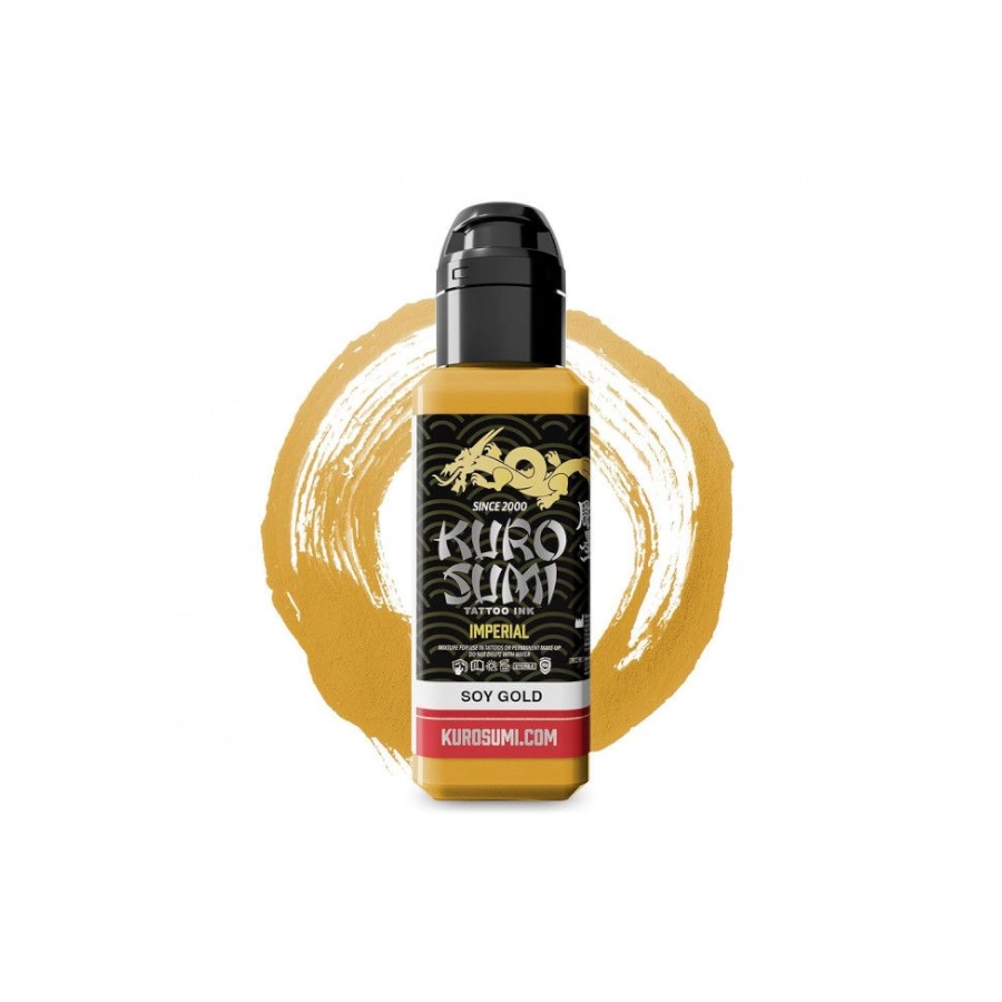 Encre de Tatouage Jaune Kuro Sumi Imperial Soy Gold – Conforme REACH – Pigment Professionnel Haute Intensité* 