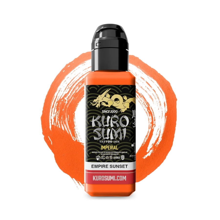 Encre de Tatouage Orange Kuro Sumi Imperial Empire Sunset – Conforme REACH – Pigment Professionnel Haute Intensité* 