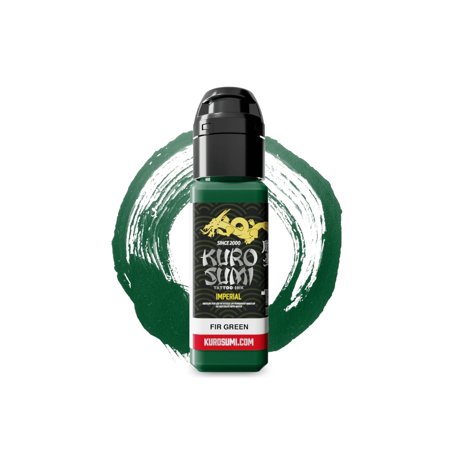 Encre de Tatouage Verte Kuro Sumi Imperial Fir Green – Conforme REACH – Pigment Professionnel Haute Intensité* 