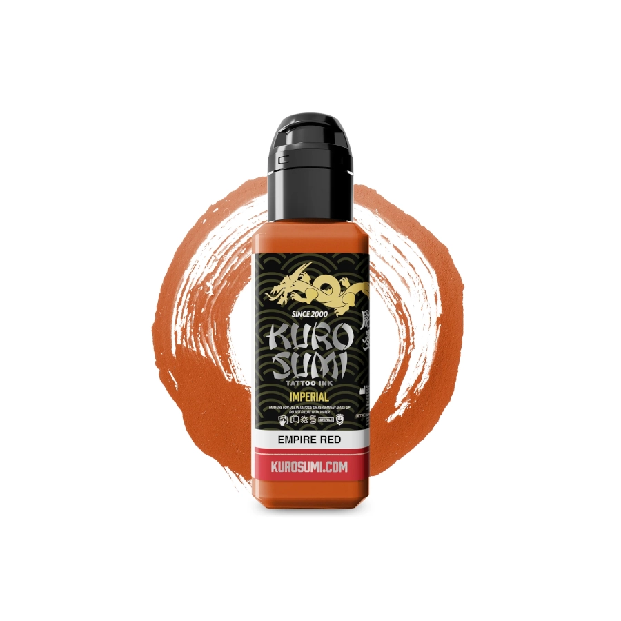 Encre de Tatouage Rouge Kuro Sumi Imperial Empire Red – Conforme REACH – Pigment Professionnel Haute Intensité* 