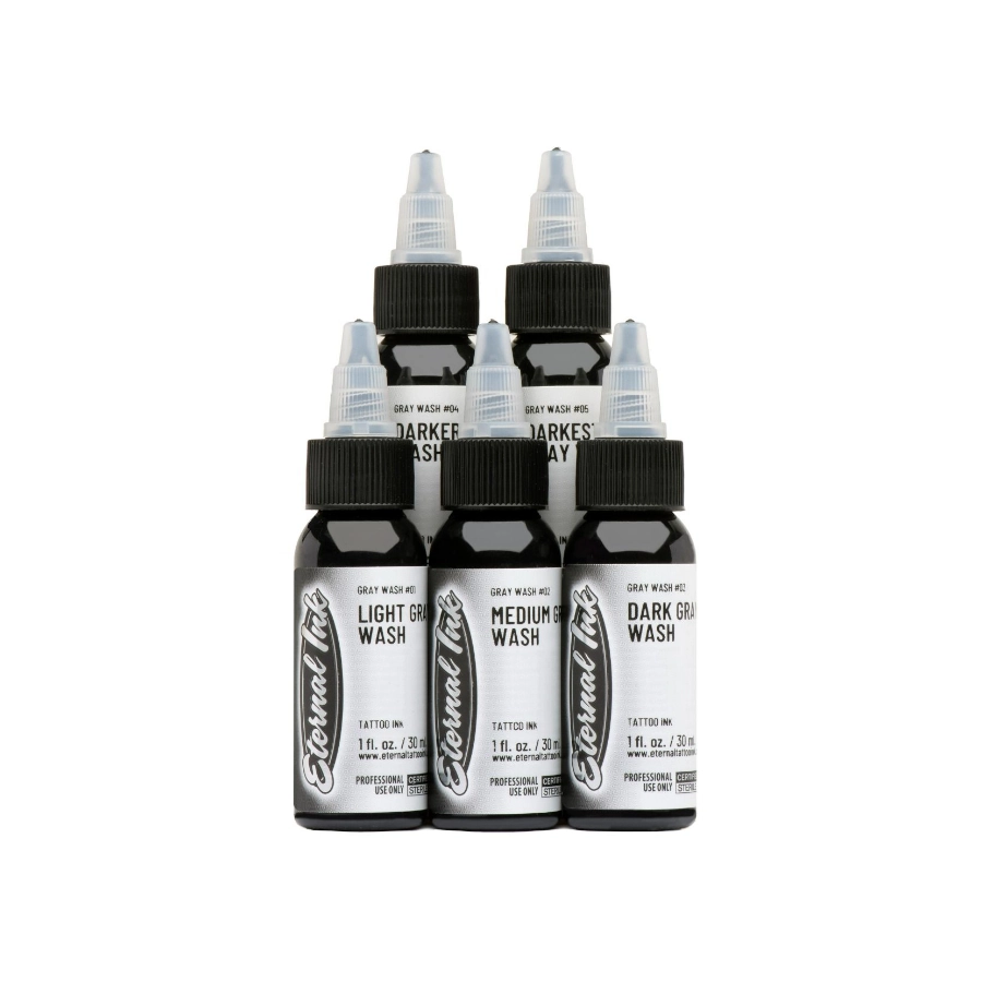 Eternal Ink Set Gray Wash - Encre artistique pour entrainement tatouage NON REACH