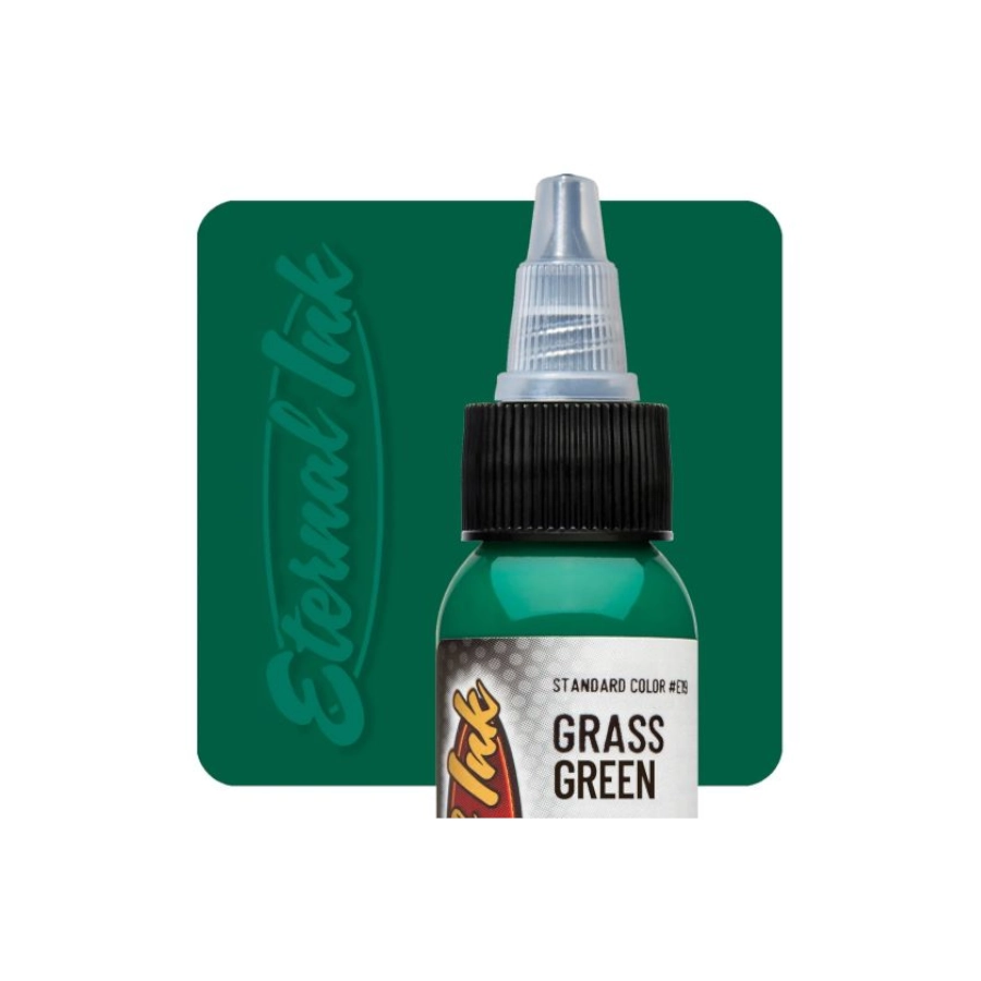 Encre Tatouage Verte - Eternal Ink Grass Green - Encre artistique pour entrainement tatouage non reach