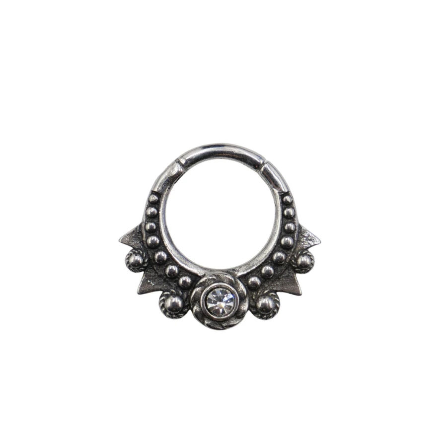 Piercing Anneau - Acier - Anneau clicker 158 avec fermeture à charnière