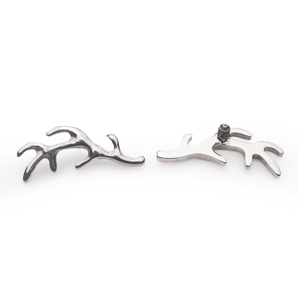 Piercing Embout - Titane F136 Gamme Hand Ink - Embout 179 avec pas de vis interne 0,9 mm pour piercing 1,2 mm branche 9 mm*