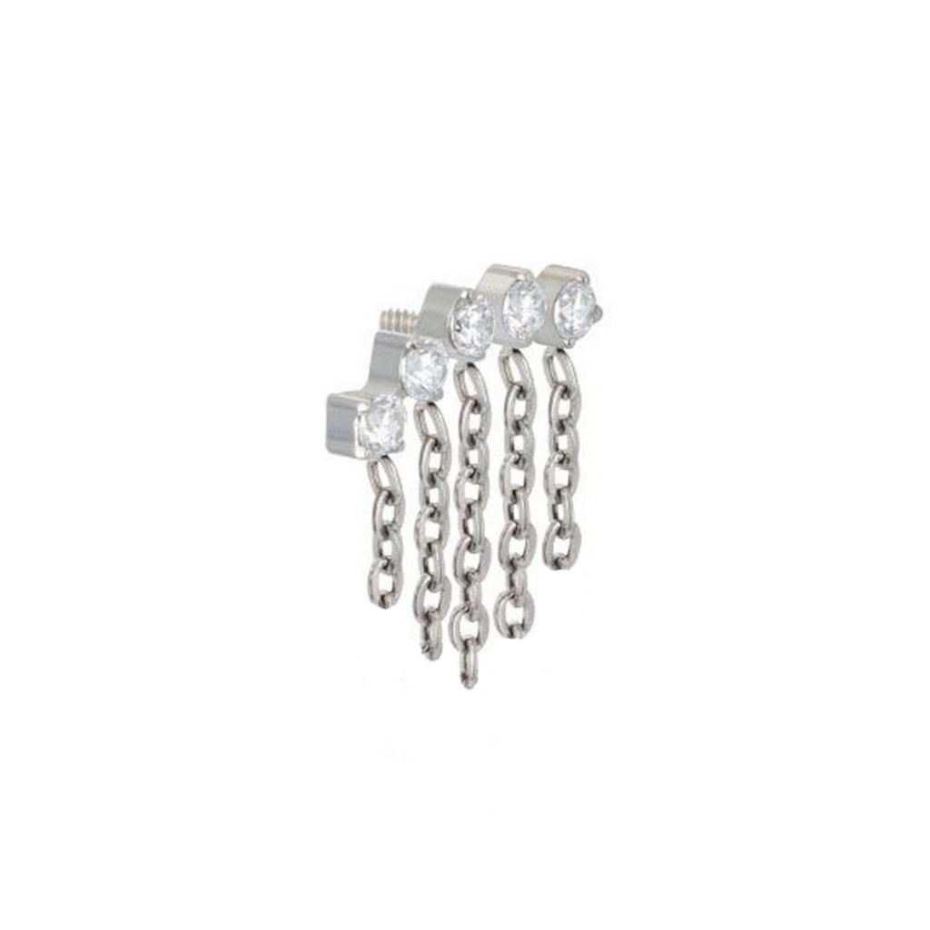 Piercing Embout - Titane Astm F136 - Embout 304 avec pas de vis interne 0,9 mm pour piercing 1,2 mm embout 12 mm*