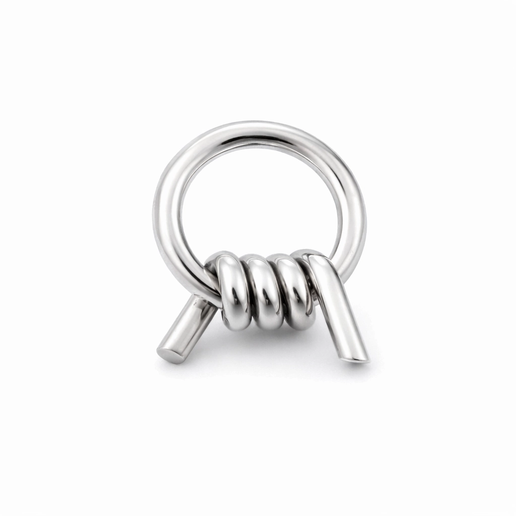 Piercing Anneau - Acier - Anneau barbelé 1,6 x 14 mm