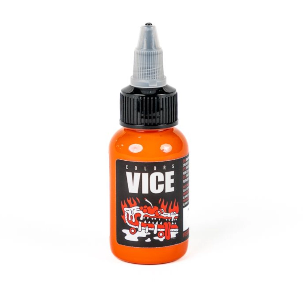 Encre Entrainement Tattoo Orange - Vice Colors Clockwork Orange - Encre artistique pour l'entrainement au tatouage NON REACH 30 ml*