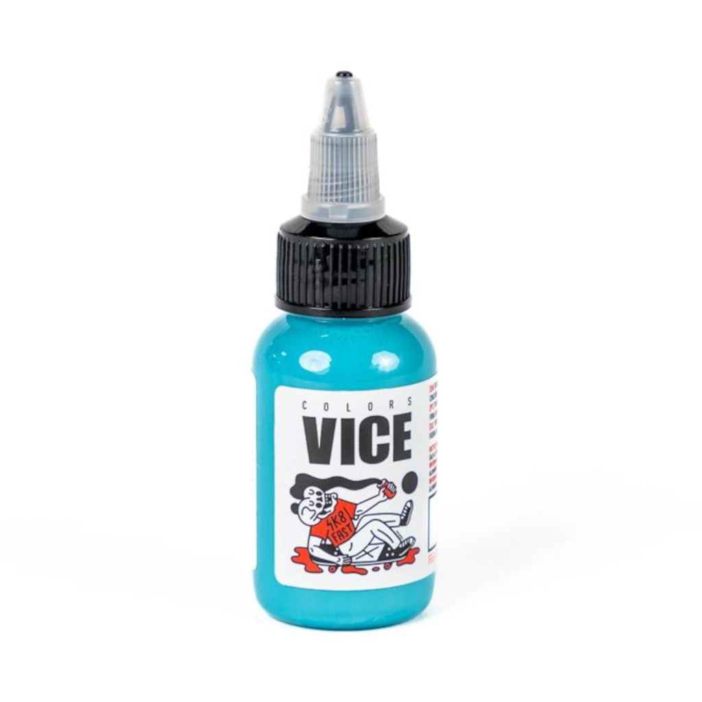 Encre Entrainement Tattoo Bleue - Vice Colors Miami Vice - Encre artistique pour l'entrainement au tatouage NON REACH 30 ml* 