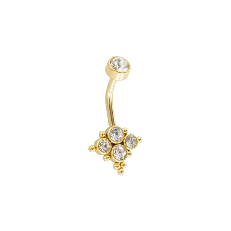 Piercing Banane - Acier Pvd Gold - Banane pour nombril 105