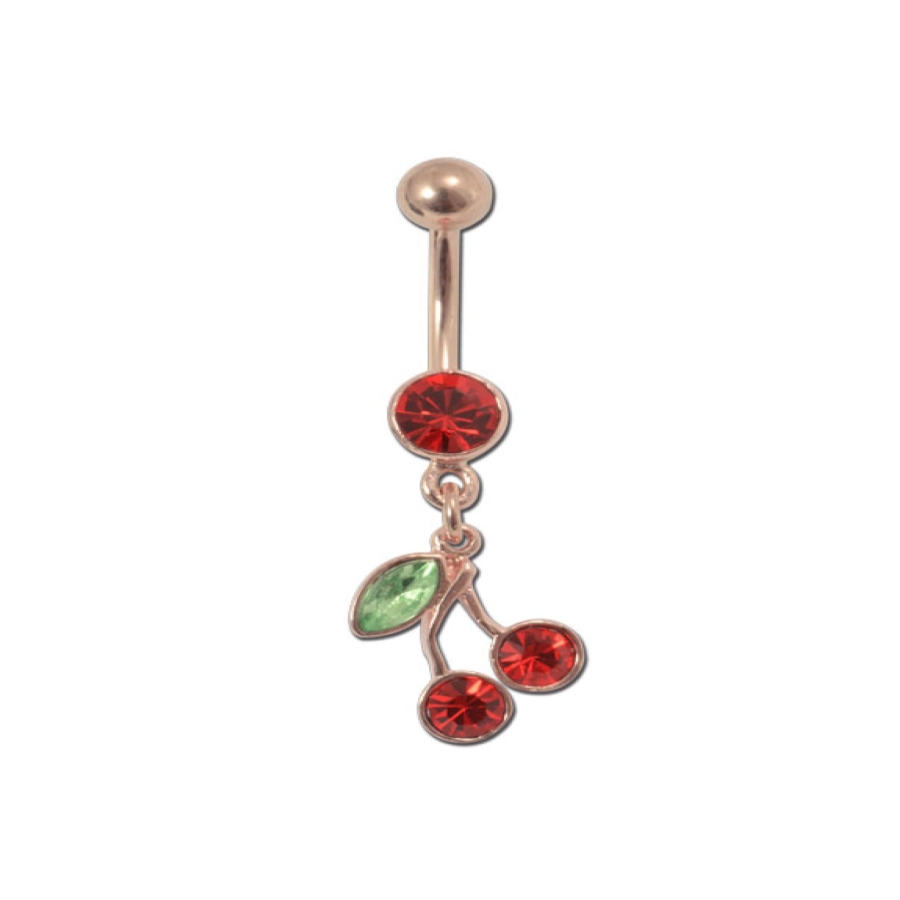 Piercing Banane - Acier doré rose - Banane pour nombril 05