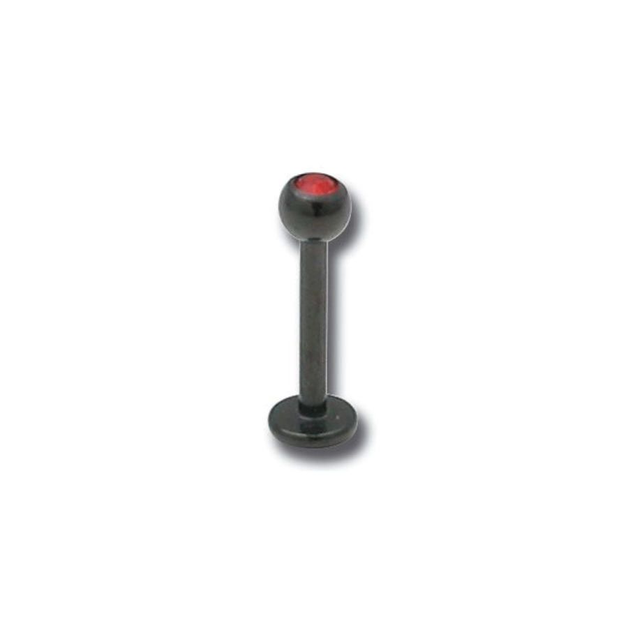 Piercing Labret - Acier Noir - Labret Cristal Coloré - Plusieurs modèles