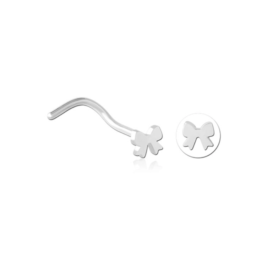 Piercing Nez - Acier Gamme Itc - Stud de nez en acier motif nœud 0,8 mm*