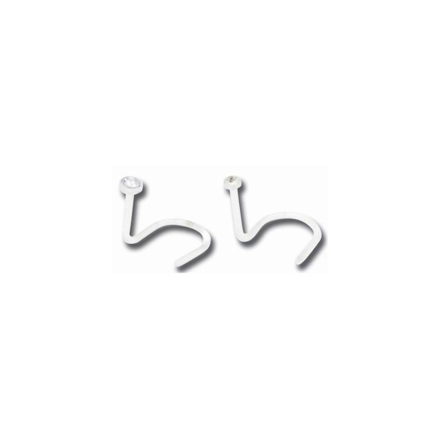 Piercing Nez - Bioflex - Stud de nez 0,8 mm avec strass*