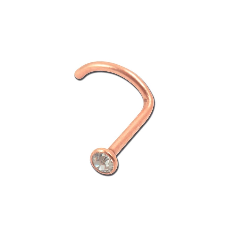 Piercing Stud - Acier Doré Rose - Stud de nez acier doré rose 07 - Plusieurs coloris