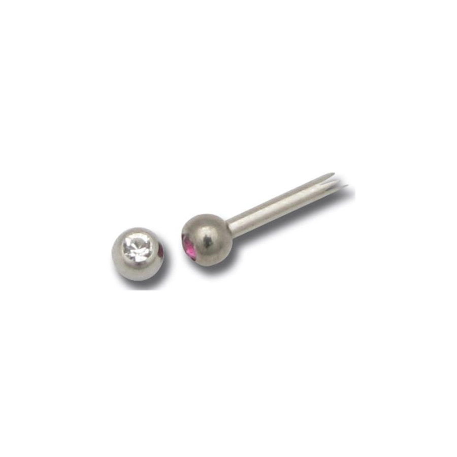 Embout Piercing - Titane - Bille en titane cristal 111 