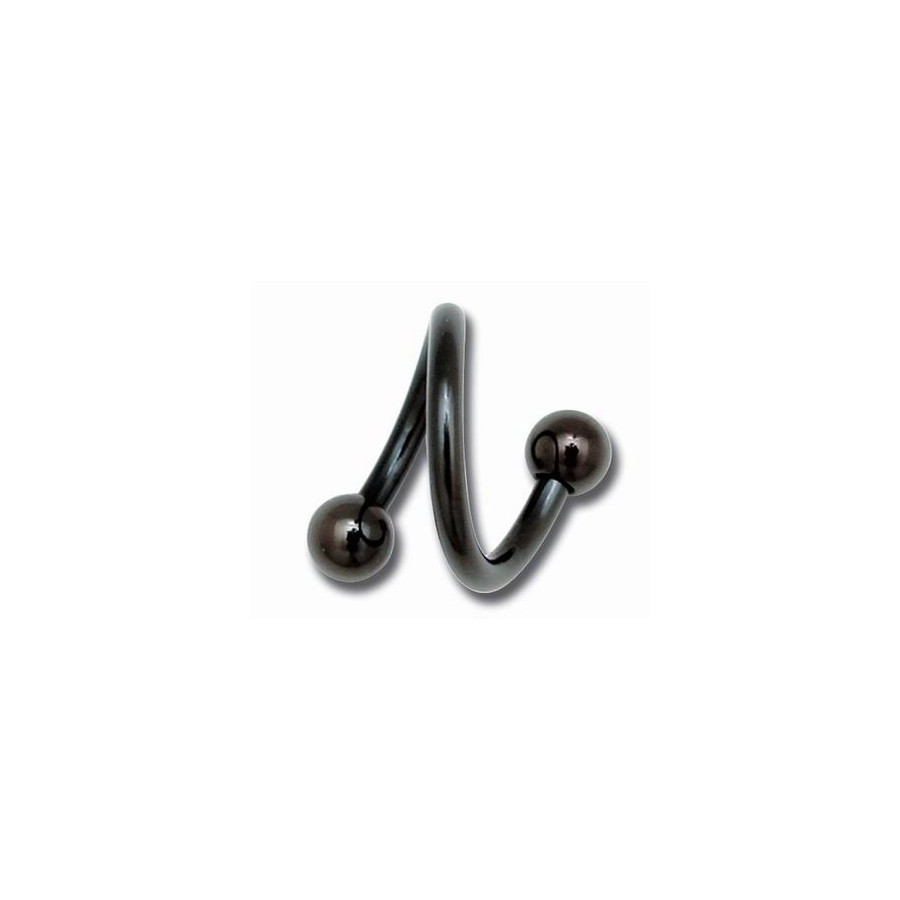 Piercing Spirale - Acier - Spirale noire