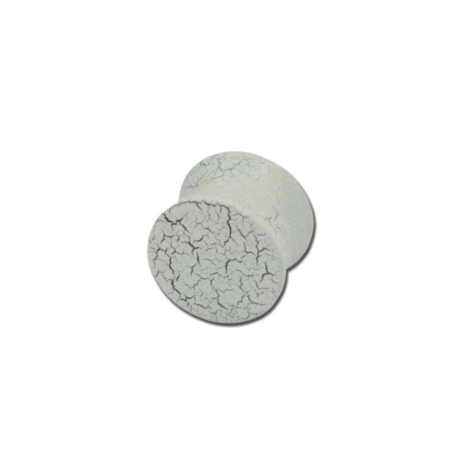 Écarteur Plug - Acrylique - Écarteur en acrylique motif fissures - Blanc