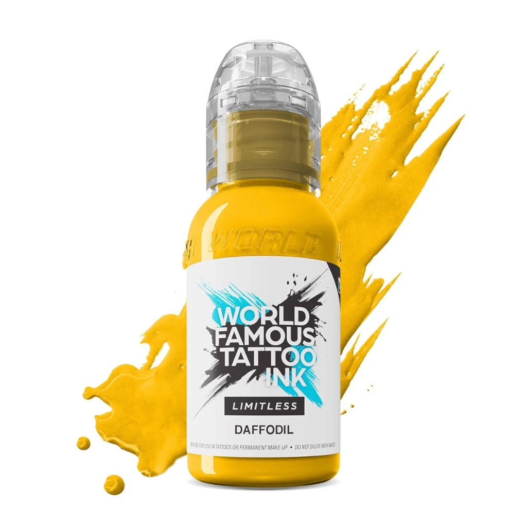 Encre Tattoo Jaune - World Famous Ink Limitless Daffodil - Mélange pour le tatouage encre reach 30 ml