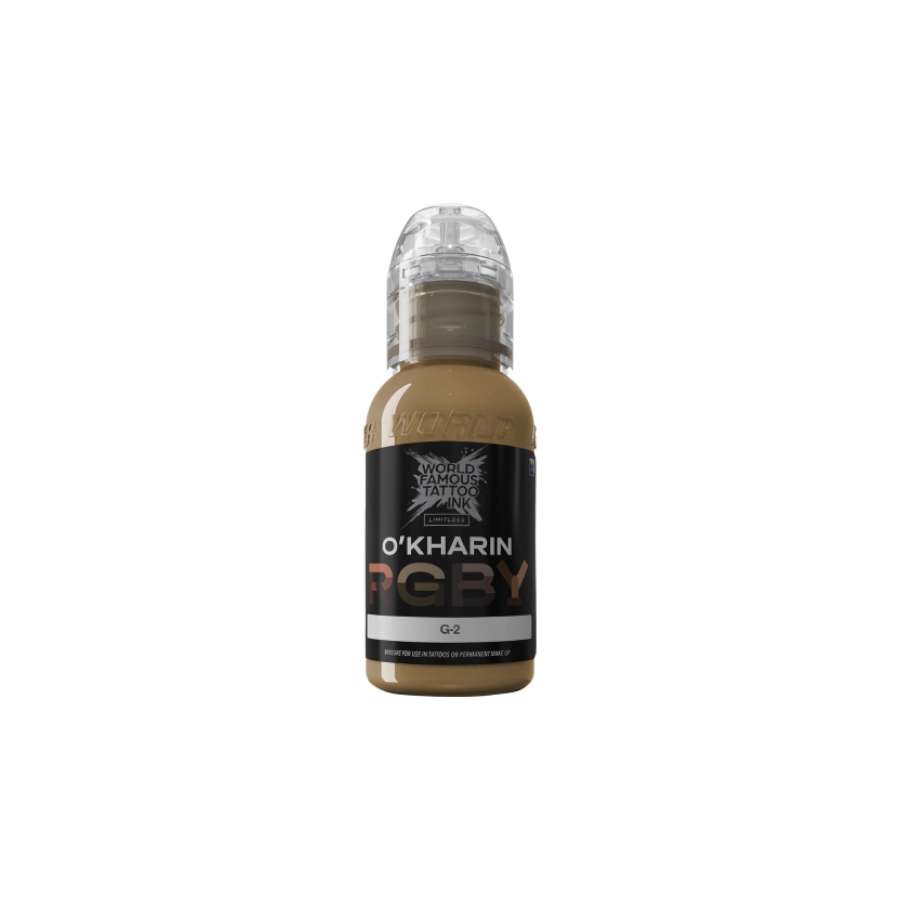 Encre de Tatouage Marron World Famous Sasha O'kharin G-2 – Conforme REACH – Pigment Professionnel Haute Intensité* 