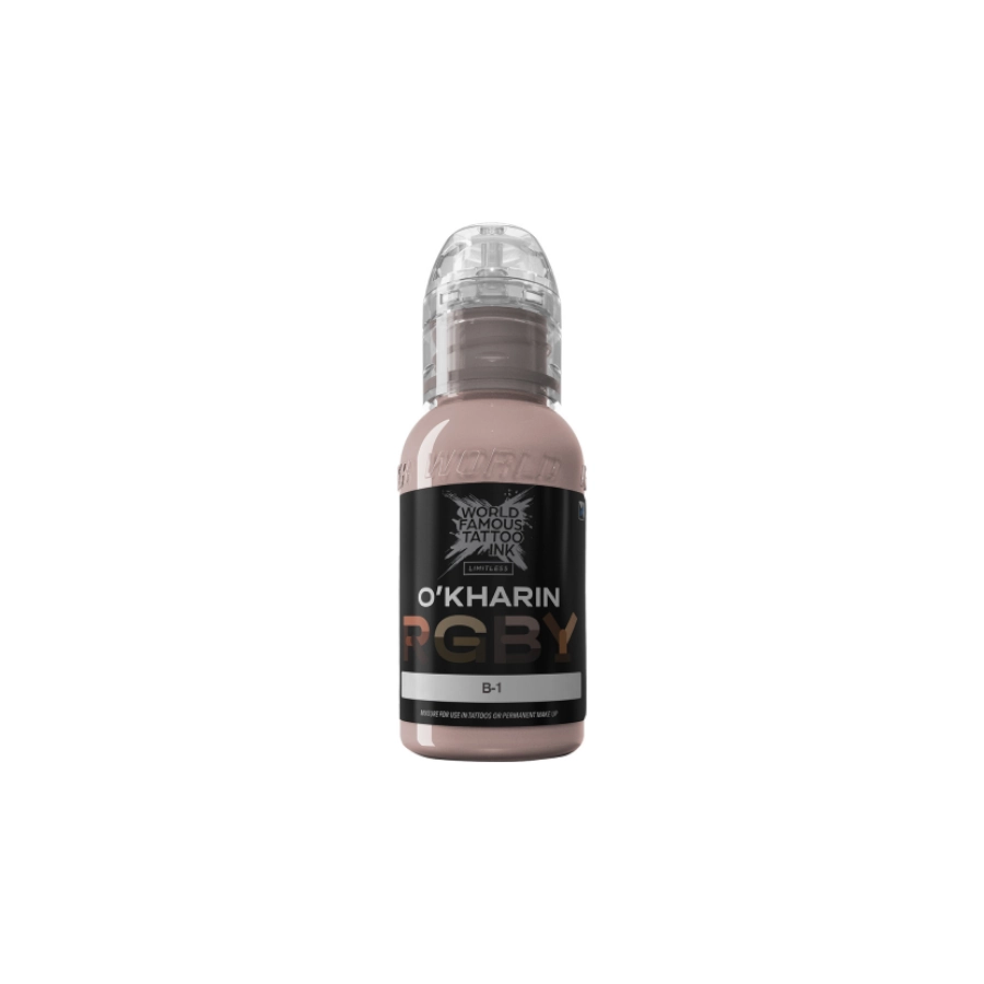 Encre de Tatouage Marron World Famous Sasha O'kharin B-1 – Conforme REACH – Pigment Professionnel Haute Intensité* 