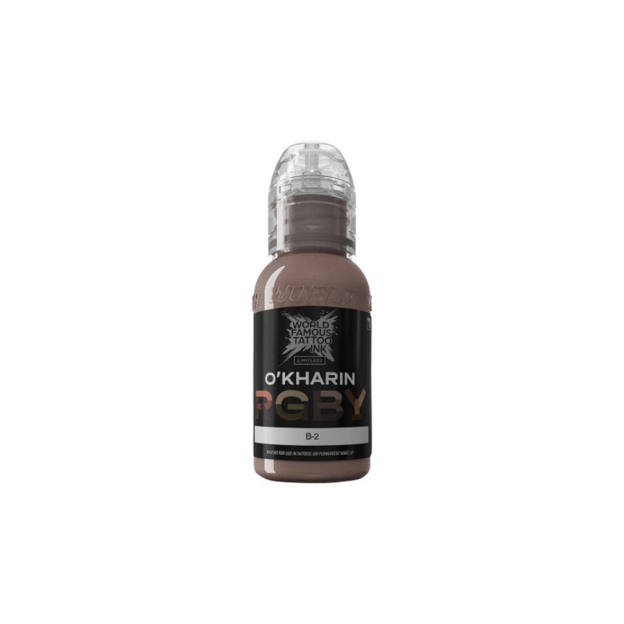 Encre de Tatouage Marron World Famous Sasha O'kharin B-4 – Conforme REACH – Pigment Professionnel Haute Intensité* 