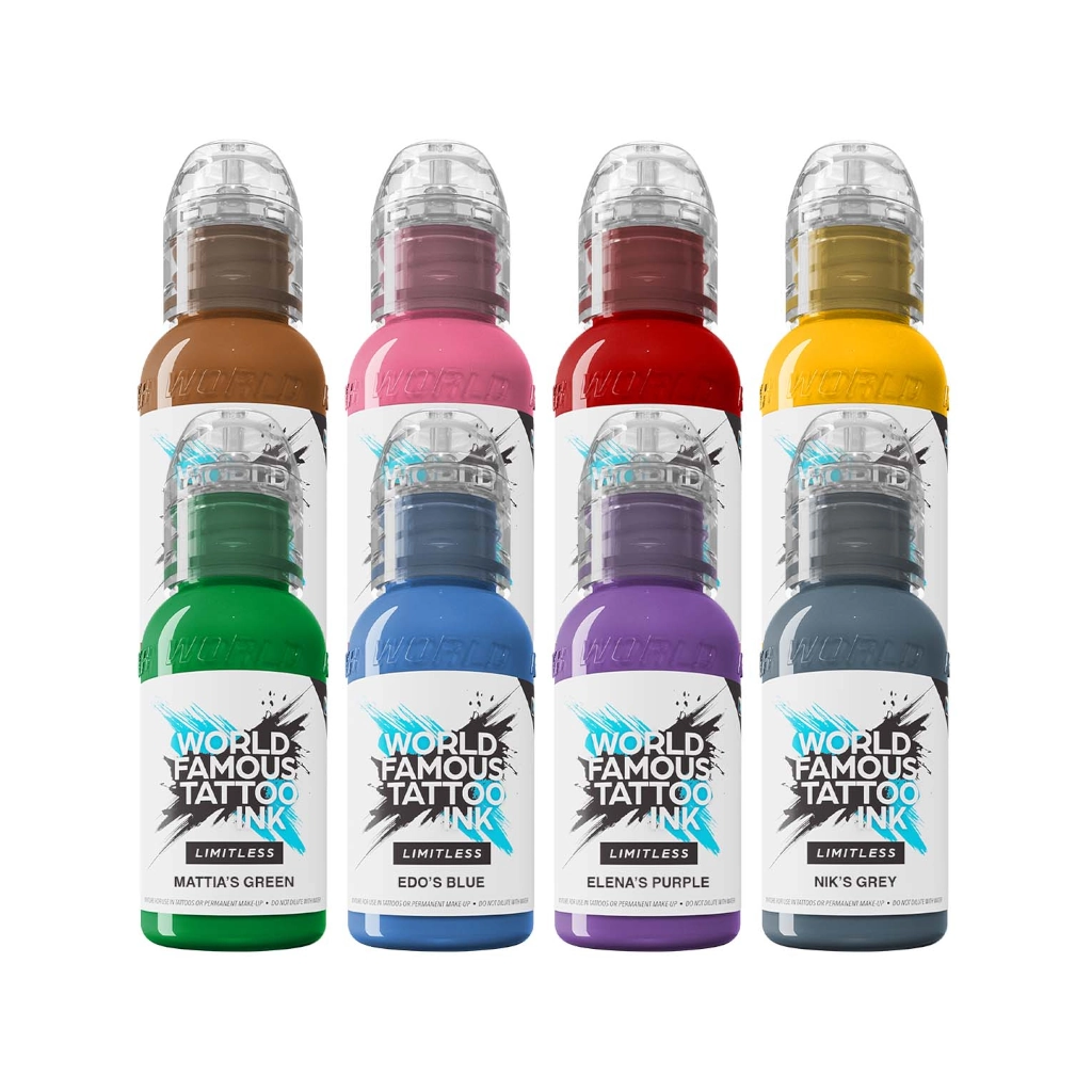 Set Encre Tattoo - World Famous Ink Limitless -   The Mambo Destrutturato Family Set - Melange pour le tatouage REACH 8 x 30 ml*