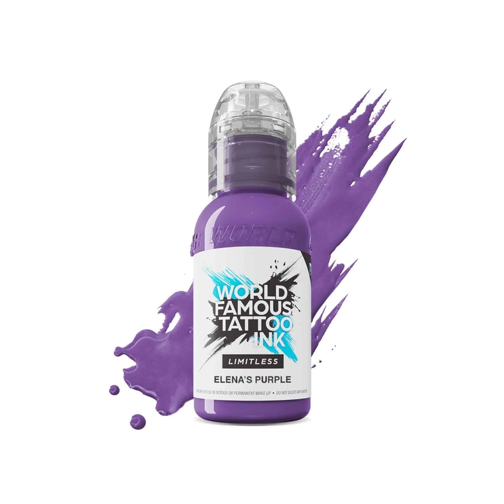 Encre de Tatouage Violette World Famous Elena's Purple – Conforme REACH – Pigment Professionnel Haute Intensité* 