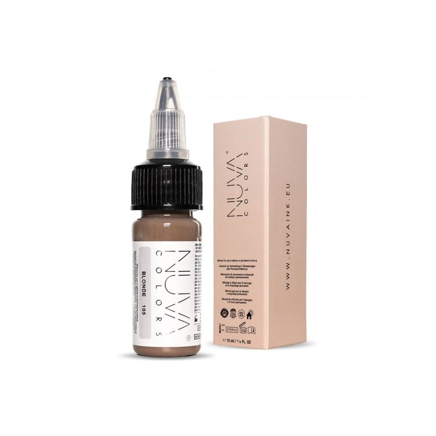 Pigment Pmu - Nuva Colors - Eyebrow 105 Blonde - Mélange pour le maquillage permanent REACH 15 ml