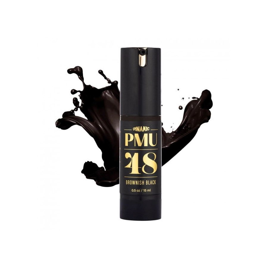 Pigment Pmu Noir - Dynamic Pmu - 48 Brownish Black - Mélange pour le maquillage permanent REACH 15 ml