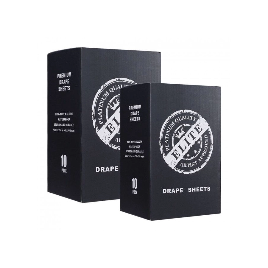 Protection Tattoo - Elite - Feuilles de protection de surface noires - Boîte de 10 feuilles