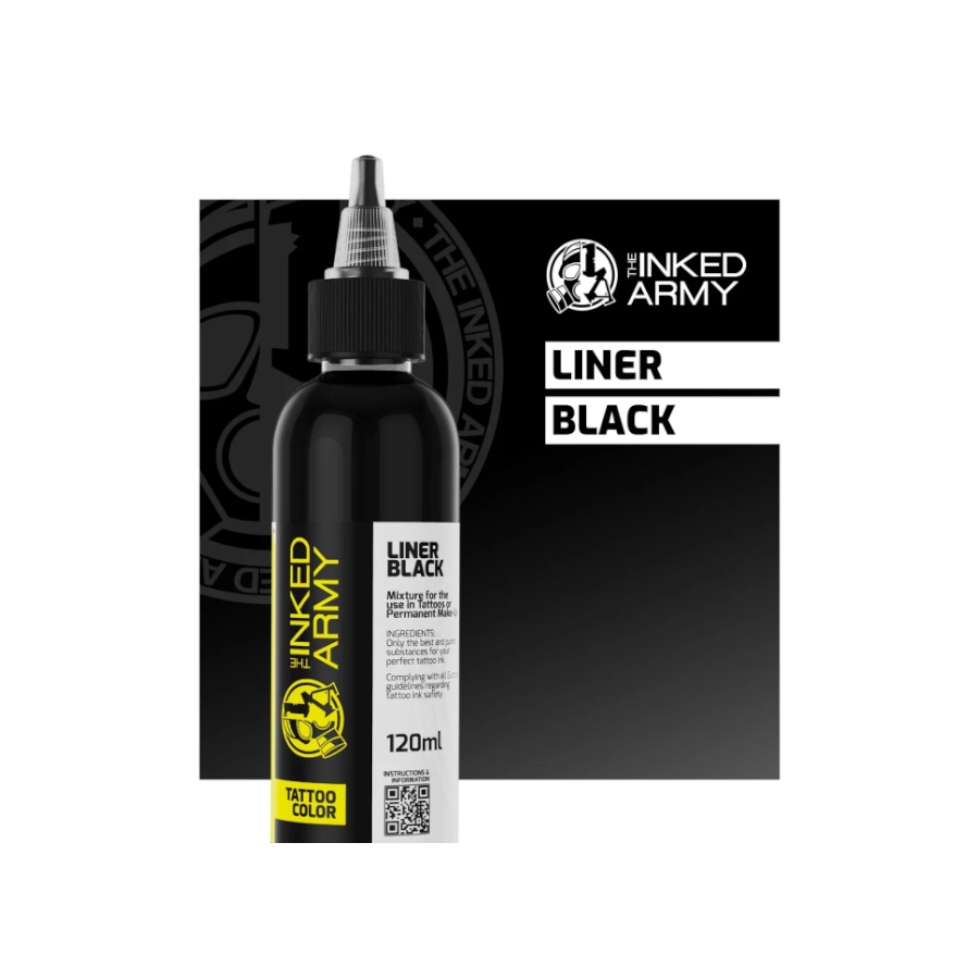 Encre Tatouage Noire - The Inked Army - Flash Black - Mélange pour le tatouage reach -120 ml  