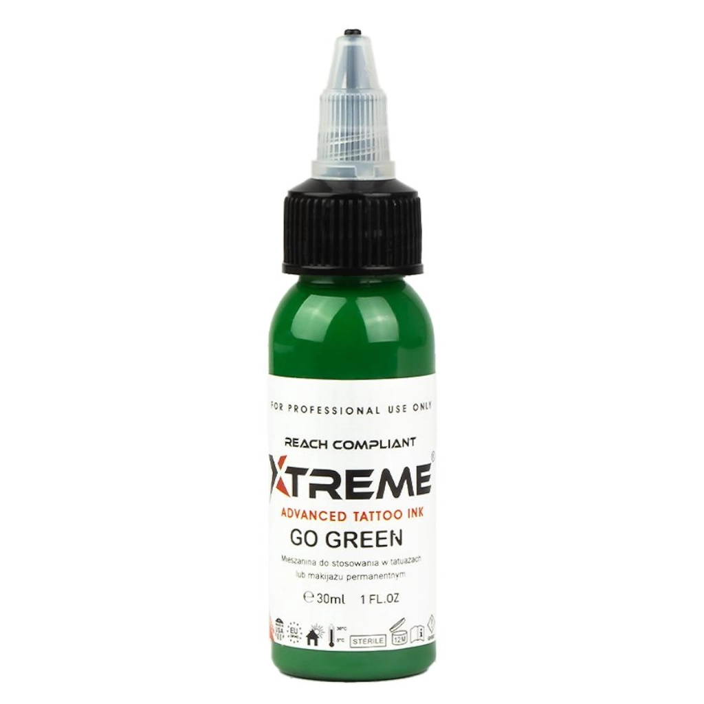 Encre Tattoo Vert - Xtreme Ink Go Green - Mélange pour le tatouage encre REACH