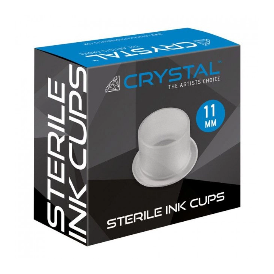 Caps Tattoo - Crystal Cups Stérile - Boite de 200 godets pour encre stérile détachable*