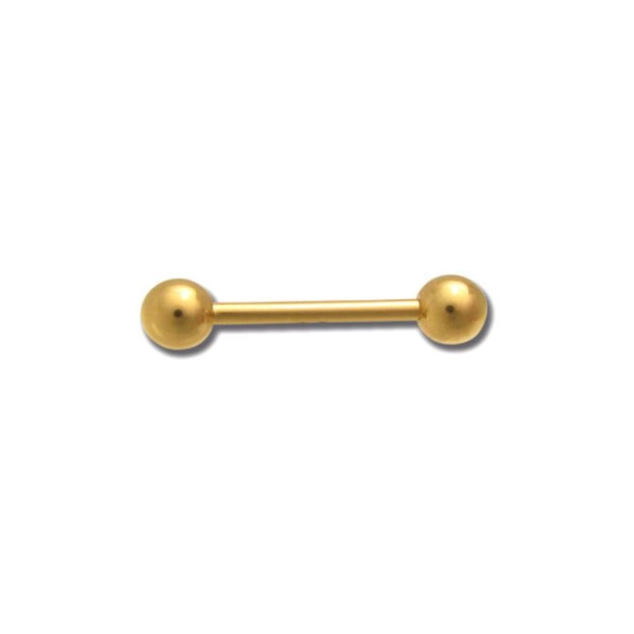 Piercing Barbell - Acier Gold Gamme Itc - Barbell acier doré or fin*
