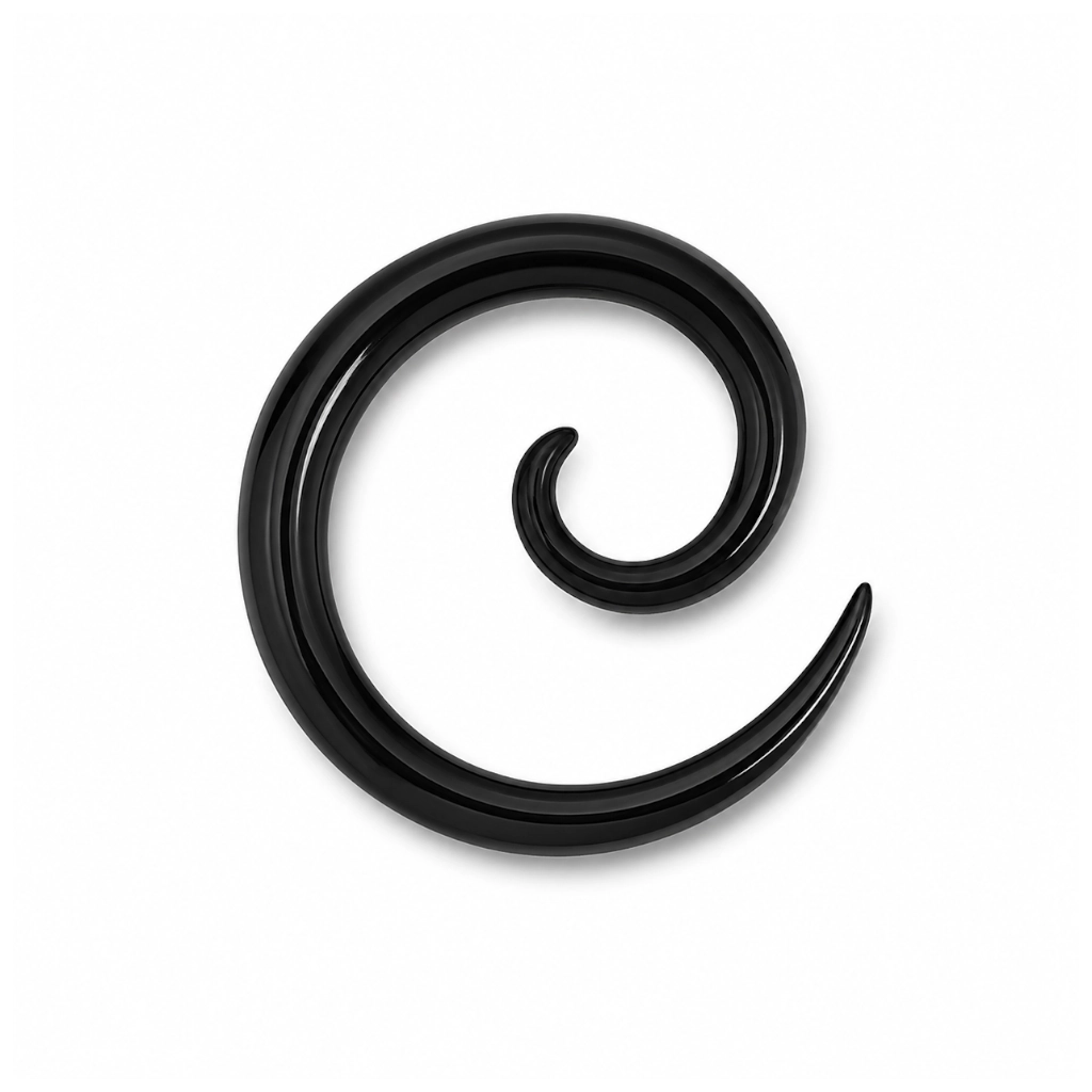 Spirale Piercing Plastique Noir – Léger et Résistant*