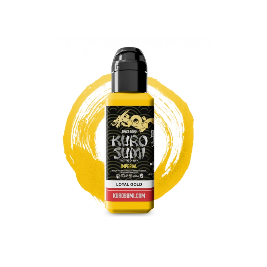 Encre de Tatouage Jaune Kuro Sumi Imperial Loyal Gold – Conforme REACH – Pigment Professionnel Haute Intensité* 