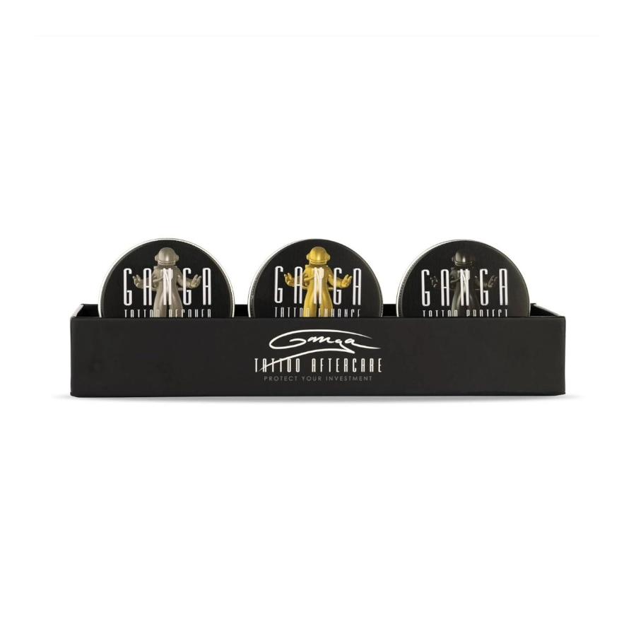 Crème Tattoo - Dynamic Ganga Coffret Aftercare - Crème de soin, pommade ravivant et écran solaire pour le soin du tatouage*