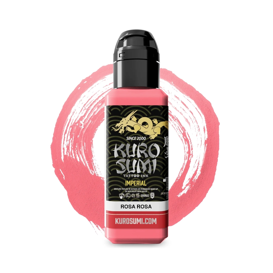 Encre de Tatouage Rose Kuro Sumi Imperial Rosa Rosa – Conforme REACH – Pigment Professionnel Haute Intensité* 
