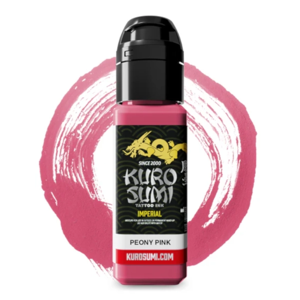 Encre de Tatouage Rose Kuro Sumi Imperial Peony Pink – Conforme REACH – Pigment Professionnel Haute Intensité*