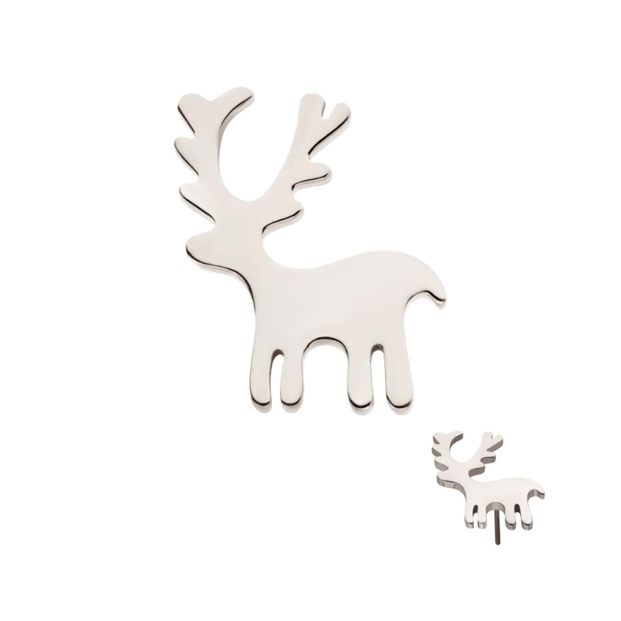 Piercing Embout - Titane F136 Gamme Invictus - Embout 15 sans filetage threadless cerf*