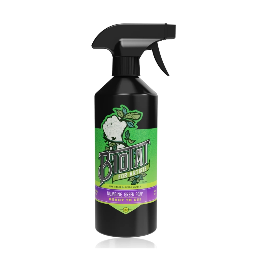 Savon Tattoo - Biotat Green Soap Ready To Use - Savon vert à prêt à l'emploi pour le nettoyage du tatouage apaisant et anesthésiant*
