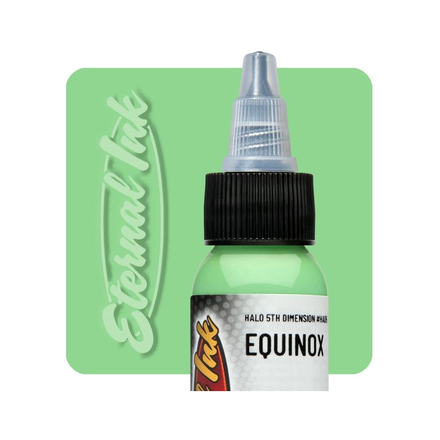 Encre Entrainement Tattoo Verte - Eternal Ink Halo Equinox - Encre artistique pour l'entrainement au tatouage NON REACH 30 ml*