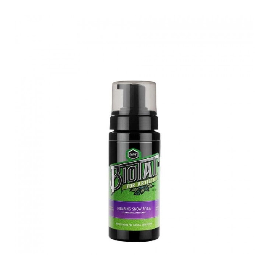 Mousse Tattoo - Biotat Numbing Snow Foam - Mousse nettoyante au clou de girofle apaisante et anesthésiante*