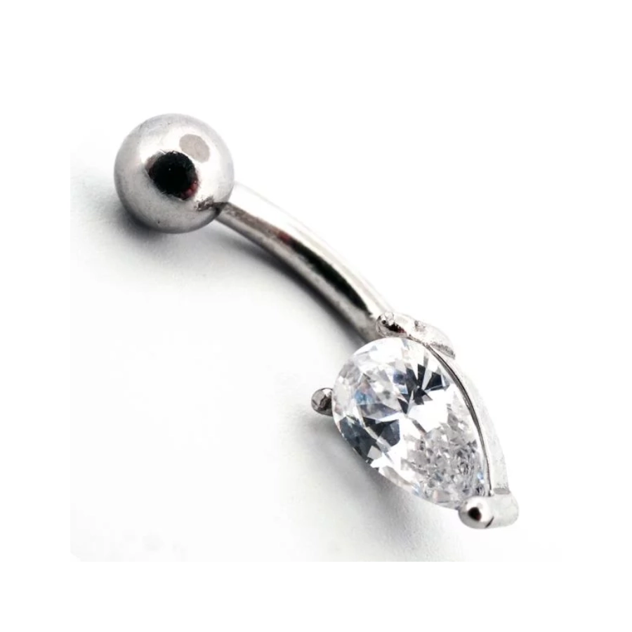 Piercing Banane - Acier Gamme Itc - Banane 166 goutte d'eau avec strass*