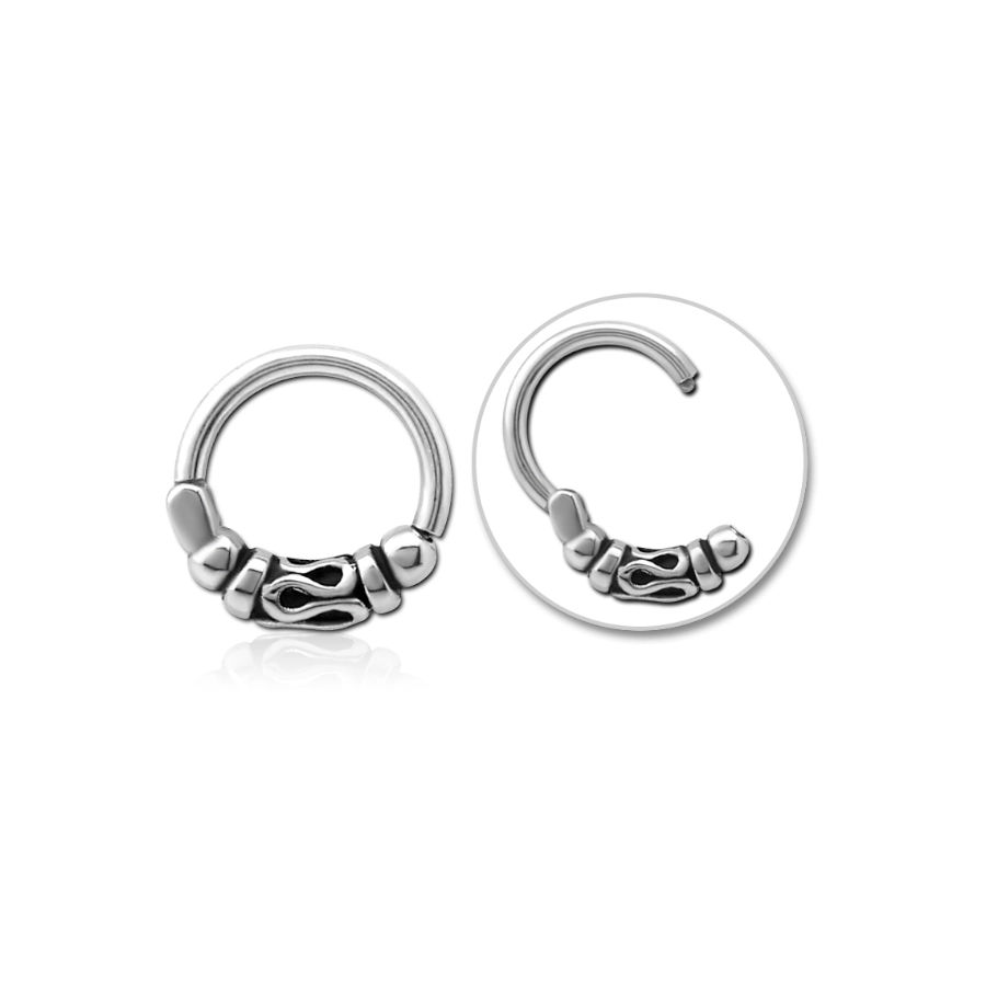 Piercing Anneau - Acier 316L - Clicker avec fermeture à charnière*