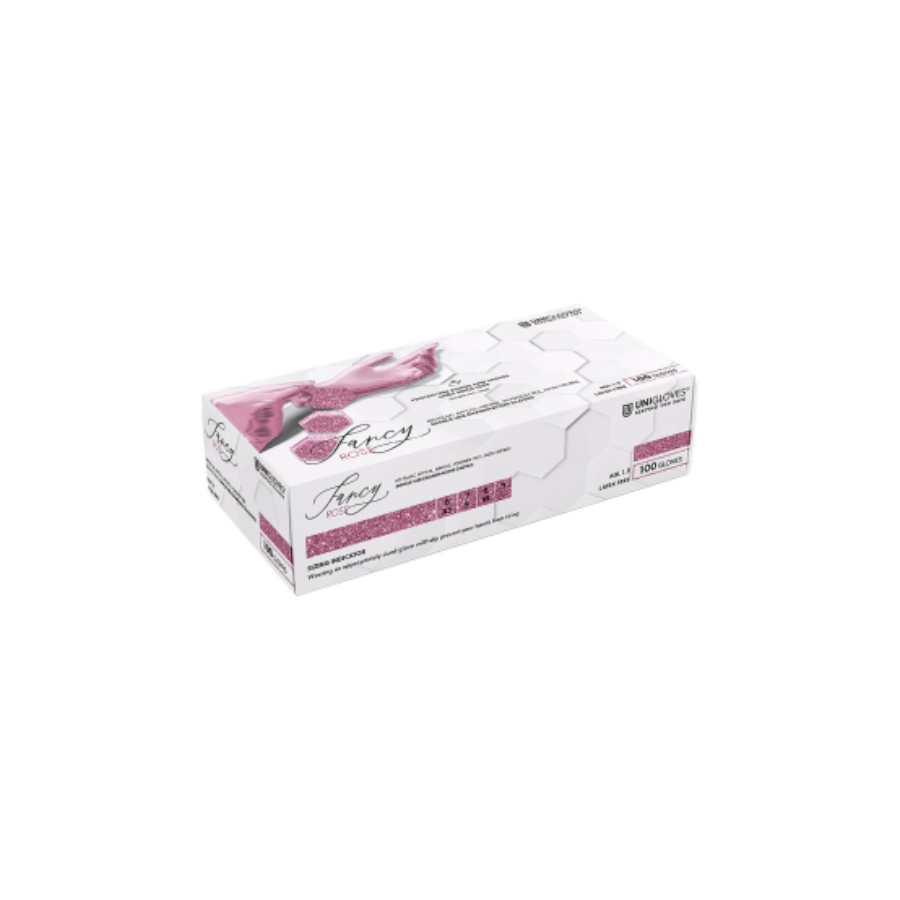 Gant Tattoo - Unigloves Fancy - Boîte de 100 gants en nitrile brillant rose*